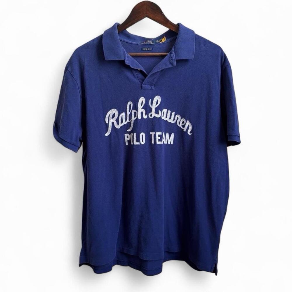 Polo Ralph Lauren Preppy Logo Spell Out Streetwear Mens 2XL Polo Shirt